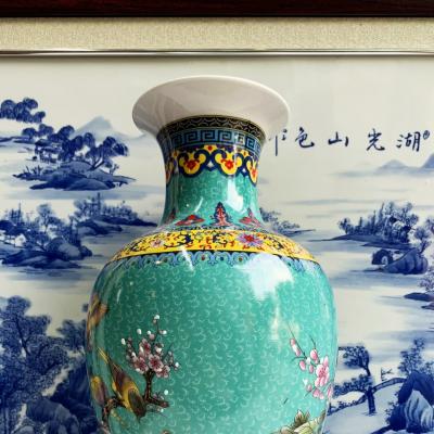 Lộc bình họa tiết Phượng Hoàng - Hoa Mẫu Đơn